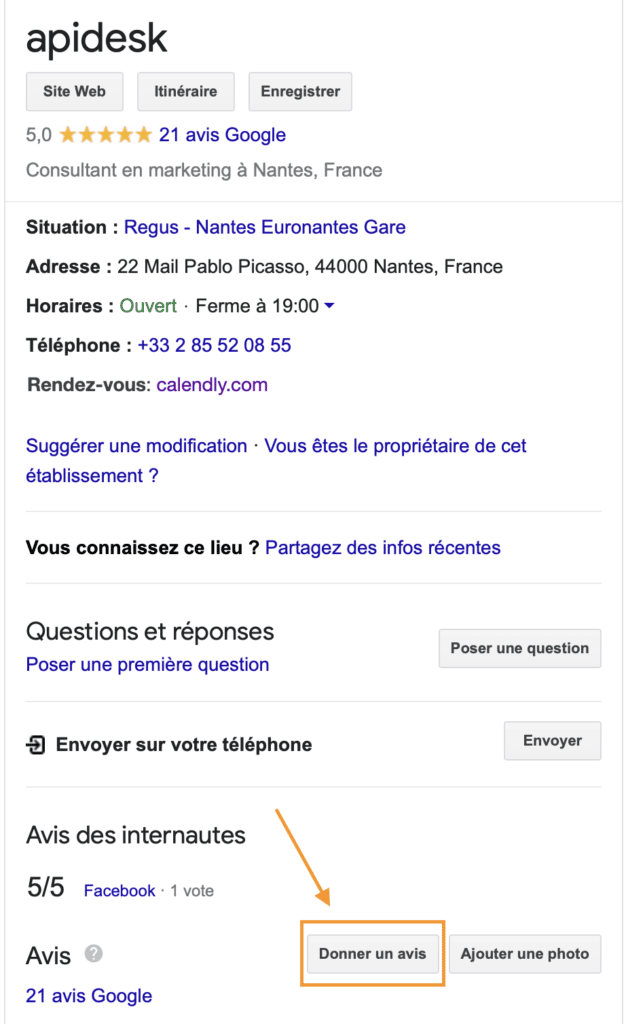Donner une note 1